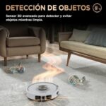 Shark PowerDetect Robot Aspirador y Fregasuelos 2 en 1, Base Autovaciado 60 días, LiDAR 3D, WiFi App, NeverStuck, Blanco AV2810ZEEUWH - Image 3