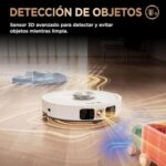 Shark PowerDetect Robot Aspirador y Fregasuelos 2 en 1, Base Autovaciado 60 días, LiDAR 3D, WiFi App, NeverStuck, Blanco AV2810ZEEUWH - Image 4